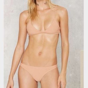 Nasty gal peach rubbed bikini bottom